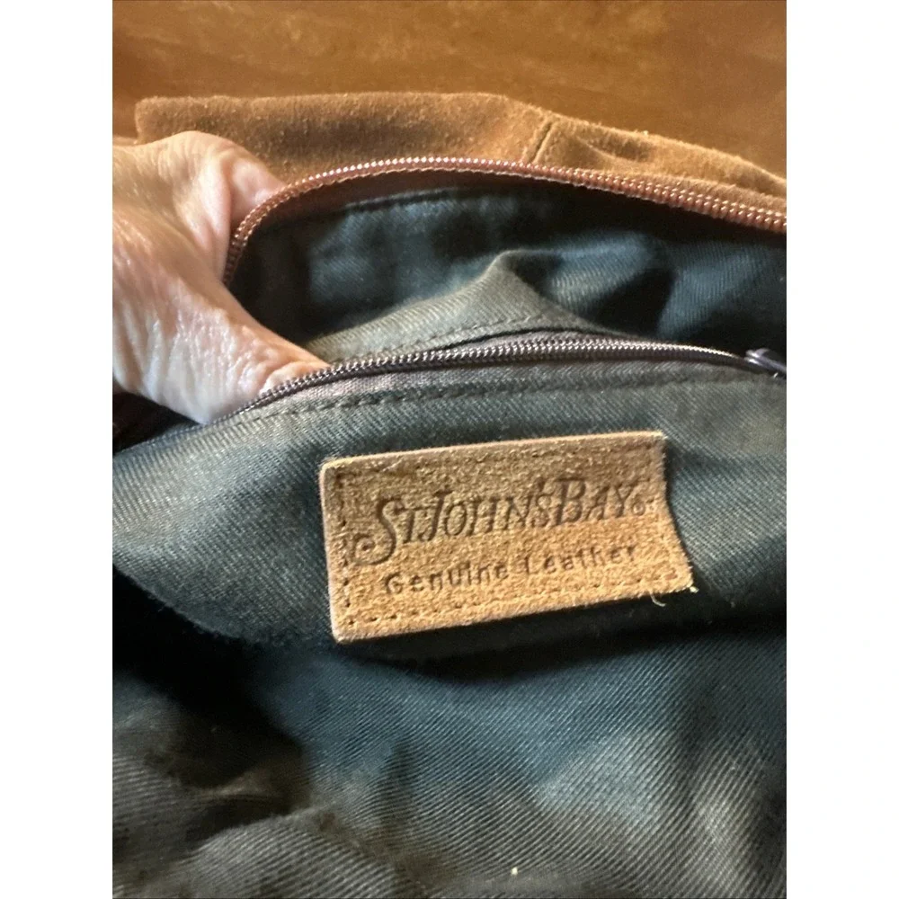 St.John's Bay Y2K Co-co Leather Suede Hobo/Slouch/Messenger Shoulder Bag